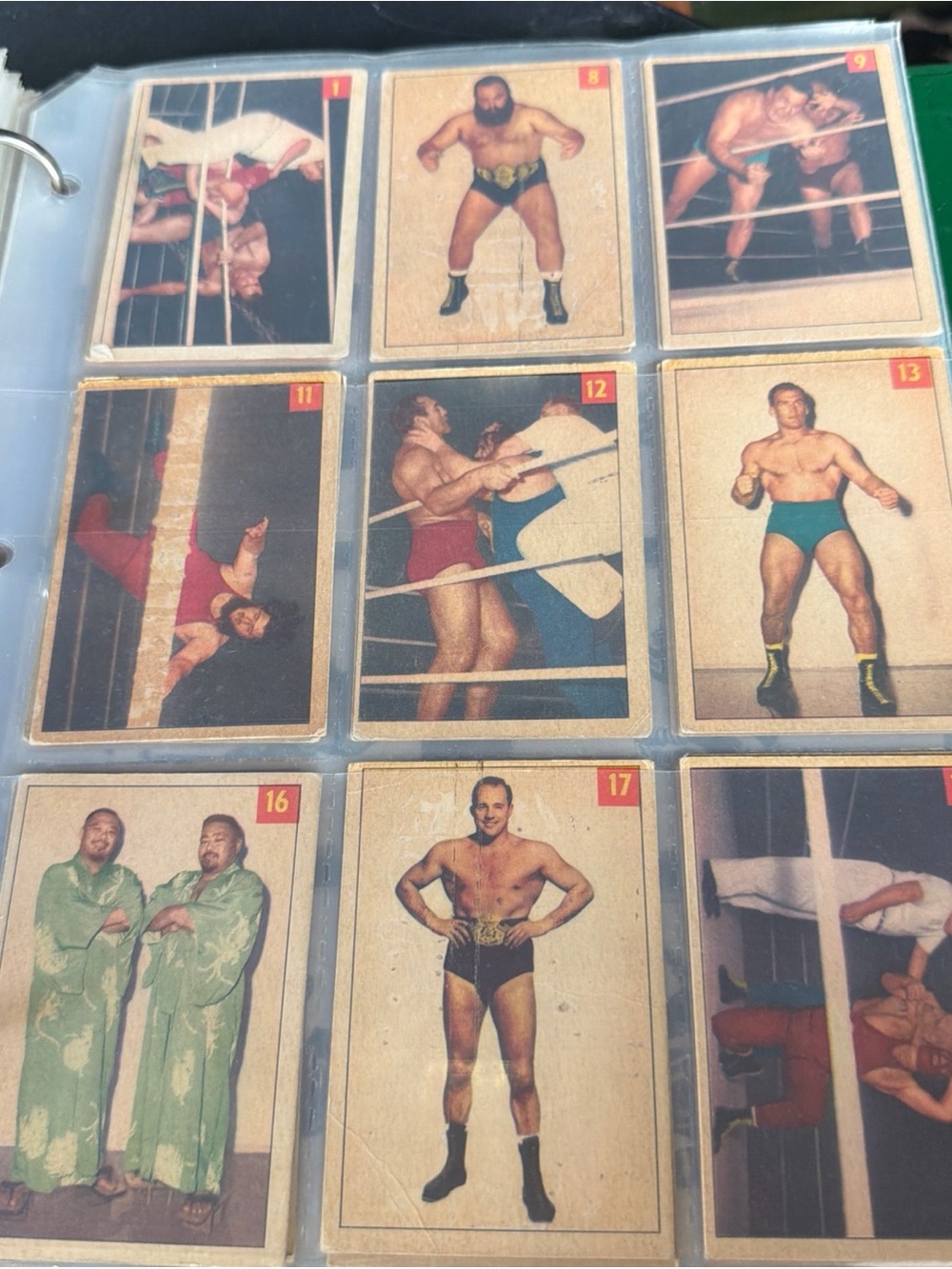 1955-56 Parkhurst Wrestling Lot 47 Cards